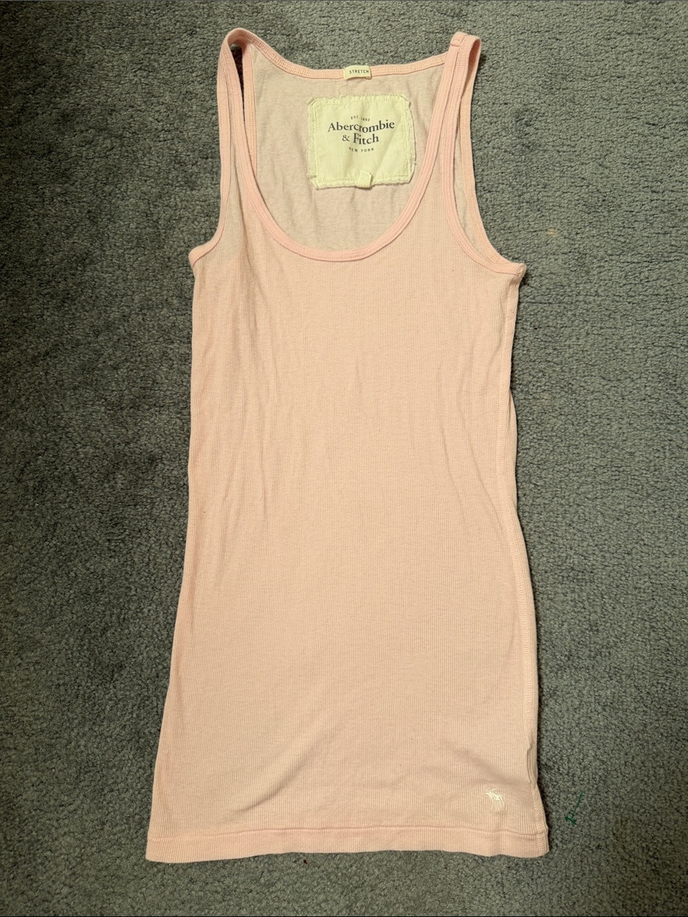 Abercrombie & Fitch Pink Ribbed Scoop Tank